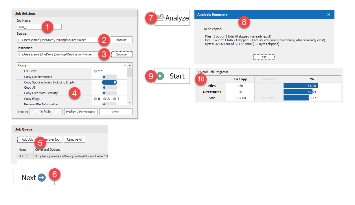 RoboCopy GUI Instructions